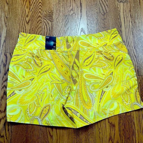 Inc Paisley Stretch Shorts 18 NWT - Picture 3 of 7